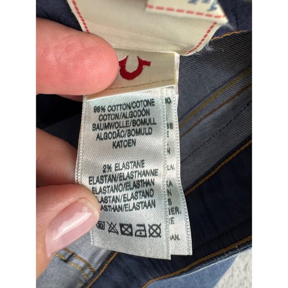 True Religion Womens Lauren Denim Shorts Size 28 Distressed Look Made In Italy N - Picture 6 of 16